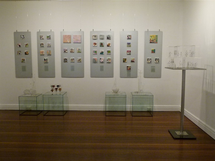 Wall of Drawings & Wire Sculptures
